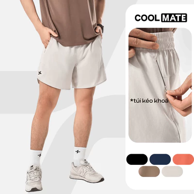 [MUA 3 GIẢM 12%]Quần short nam thể thao chạy bộ, tập Gym, Pickleball độ dài 6 inch zipped có túi kéo khoá Coolmate