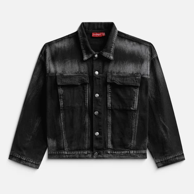 Áo NEEDS OF WISDOM Dust Denim Jacket - Washed Black - Local Brand Chính Hãng