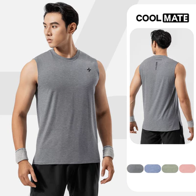 [MUA 2 GIẢM 5%][OUTLET - Không đổi trả]Áo ba lỗ  sát nách Training Comfort thấm hút tốt, co giãn thoải mái Coolmate