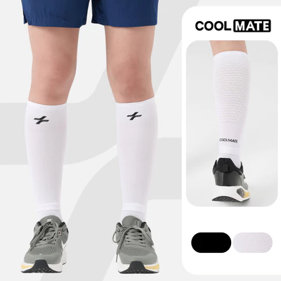 [MUA 2 GIẢM 5%]Tất ống chân bóng đá, chạy bộ, trail tất ống đồng hỗ trợ vận động, co giãn, Bó chân RunCalf Coolmate
