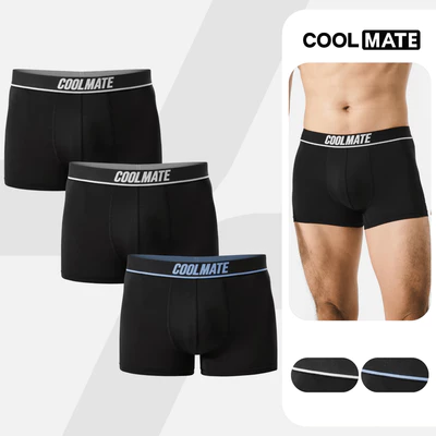 [MUA 3 GIẢM 12%]Combo 3 Quần Lót Nam Trunk Active Mesh Thoáng mát, Co giãn, Nhanh Khô - Coolmate