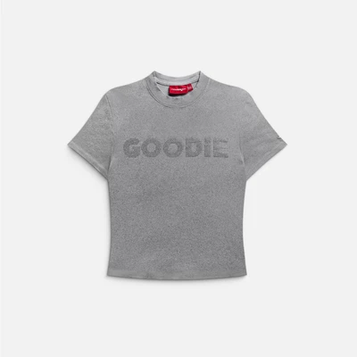 Áo thun NEEDS OF WISDOM Rhinestone Goodie Baby Tee - Grey - Local Brand Chính Hãng