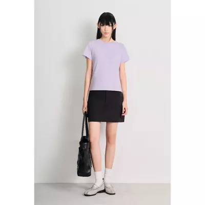 LIBÉ WORKSHOP - Chân váy khaki ngắn trên gối màu đen 7608