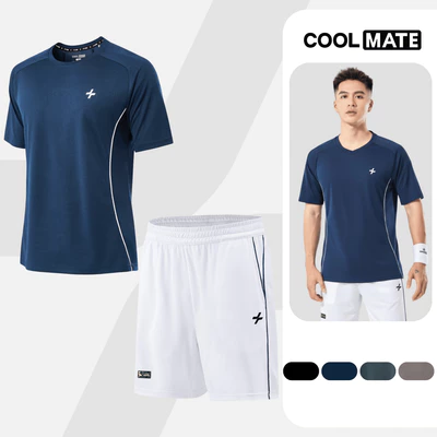 Set bộ đồ thể thao nam Pickleball Áo FlexLine Active và Quần Dinkshot Essentials Coolmate