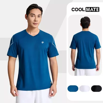 Áo thun thể thao nam cổ V Pickleball DinkShot Essentials, Nhanh khô Thấm hút tốt Coolmate