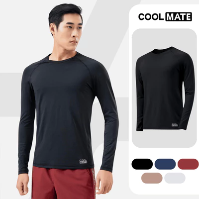 [XẢ SỐC]Áo thun nam dài tay powerfit thể thao co giãn, thấm hút áo dài tay pickleball tập gym Coolmate