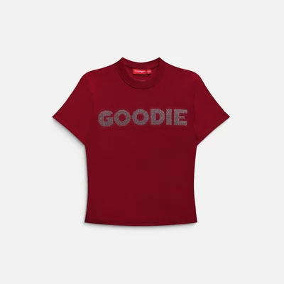 Áo thun NEEDS OF WISDOM Rhinestone Goodie Baby Tee - Red - Local Brand Chính Hãng