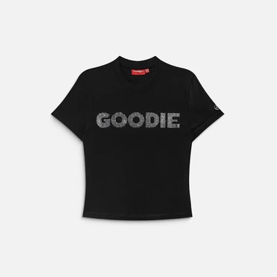 Áo thun NEEDS OF WISDOM Rhinestone Goodie Baby Tee - Black - Local Brand Chính Hãng