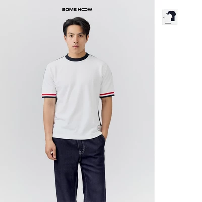 [N] Áo Thun Regular Front Back Colors Mixed CVC Đứng Form Thoáng Mát Thoải Mái, AT0334 SOME HOW STORE