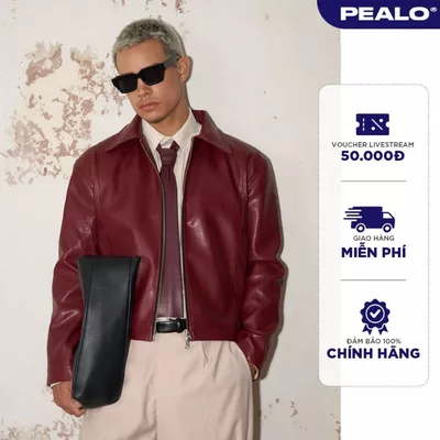 Áo khoác da khoá zip YKK PEALO chất liệu microfiber form crop - Bassline Jacket SPT4