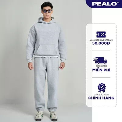 Áo Hoodie PEALO Nam Nữ Form Boxy Rộng Chất Nỉ Bông Cao Cấp SPK2