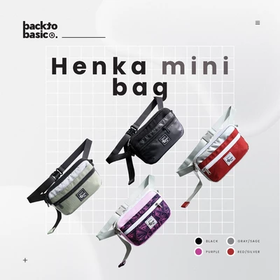 Túi đeo chéo - Túi bao tử 2 in 1 Back To Basic - HENKA nhỏ gọn, nhiều ngăn