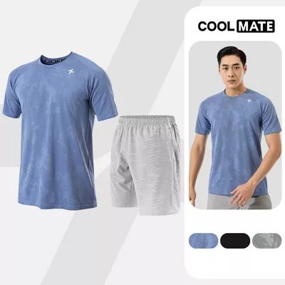 Set thể thao nam Áo thun Jacquard Seamless + Quần short 7 inch Thoáng khí thấm hút Coolmate