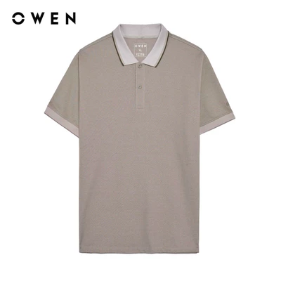 Owen - Áo polo Bodyfit APV257024 màu Xám chất liệu CVC Spandex