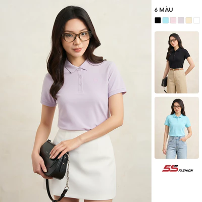 Áo Polo Nữ DAILY BASIC 5S FASHION Chất Liệu Nhẹ Mát, Thiết Kế Thanh Lịch, Tối Giản W0APC26011