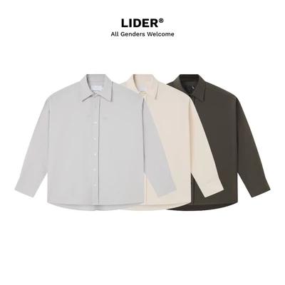 Áo Sơ Mi Unisex Tay Dài LIDER MUTED RELAXED SHIRT