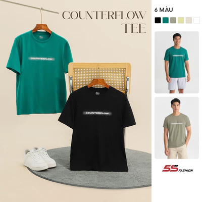Áo Thun Nam COUNTERFLOW TEE 5S FASHION Chất Cotton Mềm Mát, Thiết Kế Năng Động M0ATS26015