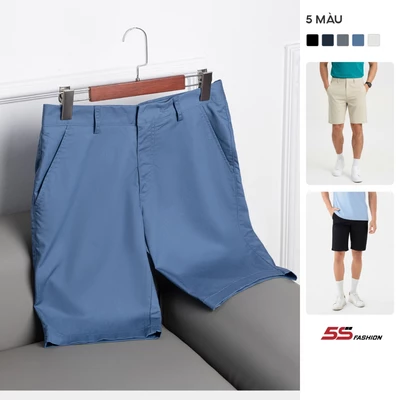 Quần Đùi Nam Vải Kaki 5S FASHION Thiết Kế Cạp Smart-waist Tinh Tế, Thời Trang 01-QSK25014
