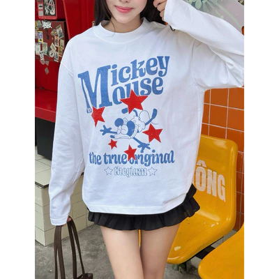 TheGlam CHÍNH HÃNG - Áo Thun Tay Dài UNISEX “CARTOON STAR” Màu Trắng - TS02-17