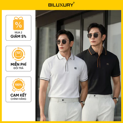 Áo Polo Nam Thiết Kế 9APCT029 Biluxury Cao Cấp Thoáng Mát Chống Nhăn Chống Bám Bẩn