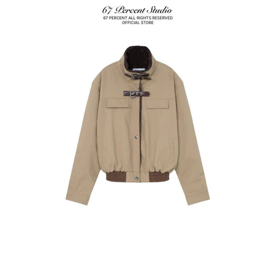 Áo Khoác Chằn Bông 2 Lớp Chất Liệu Kaki 67PERCENT/67% - SHEARLING STRAP JACKET