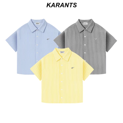 Karants Áo Sơ Mi Boxy Vải Oxford Gắn Thanh Kim Loại Trơn Nam Nữ Unisex - KR264