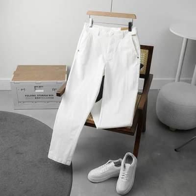 Quần khaki ESSENTIAL WHITE PANTS TORANO ống suông form chuẩn lịch lãm FABK005