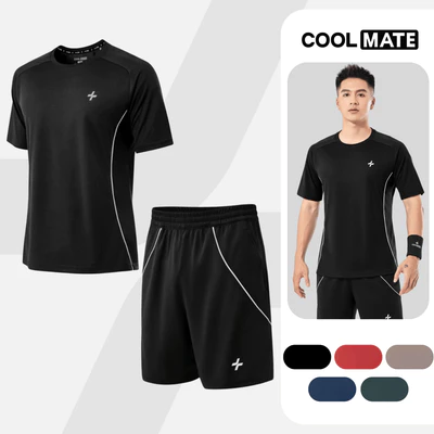 [TẶNG TẤT]Set bộ đồ quần áo thể thao nam pickleball FlexLine Active Thoáng khí thấm hút tốt Coolmate