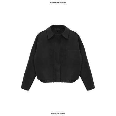 HYPNOTISM | AERO SUEDE JACKET - Áo khoác bomber suông rộng, chất liệu da lộn nhập khẩu, form oversized cao cấp