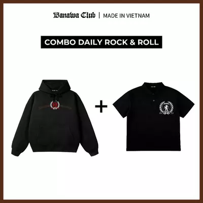 [COMBO TIẾT KIỆM] Banawa Combo 2 Áo Hoodie Áo Polo Chất Liệu Cotton Bling Fearless Combo Unisex