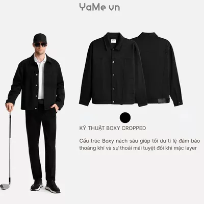 Áo khoác jean đen Tek Black, vải có co giãn, phom vừa F3 - Tek Black Jean 003 24969 |YaMe|
