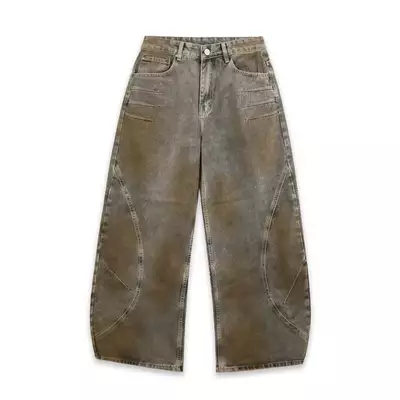 QUÂN SWE ARC WIDE JEANS - MUD FADE