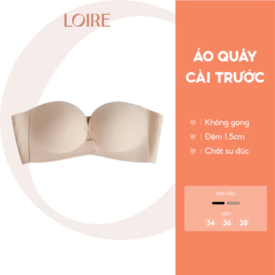 Áo Quây Không Gọng Al250737 Áo Ngực Đệm 1.5cm Cài Trước Đệm Ôm Gom V1 Mặc Đi Biển/Áo Trễ Vai
