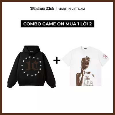 [COMBO TIẾT KIỆM] Banawa Combo 2 Áo Hoodie Áo Tee Shirt Chất Liệu Cotton Uncover Champion Combo Unisex
