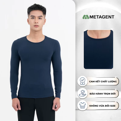 COMBO 2 Ao thun nam dài tay dáng slim fit Metagent MS 58E3655