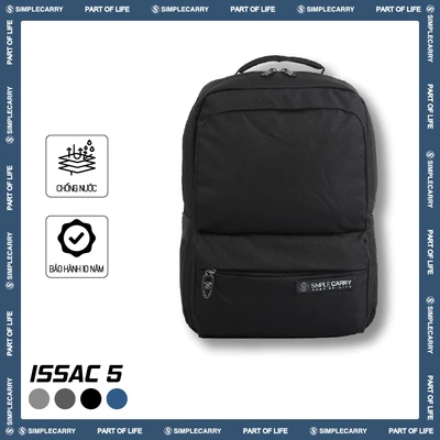 Balo Nam Nữ, Học Sinh SimpleCarry Issac 5 Ngăn Chứa Rộng Rãi, Phần Lưng Có Lớp Mút, Vải Trượt Nước
