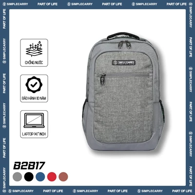 Balo Đi Học Đi Làm SimpleCarry B2B17 Trượt Nước, Nhiều Ngăn, Chống Sốc