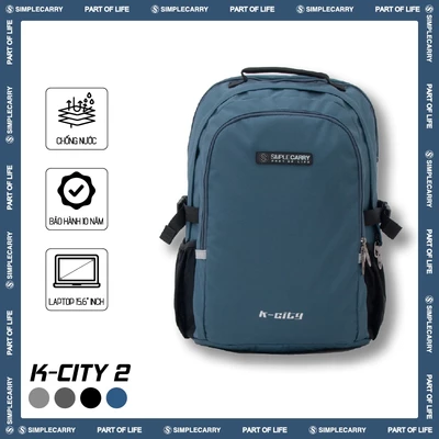 Balo Thời Trang SimpleCarry K-City 2 Nhiều Ngăn, Chống Sốc, Có Lưới Thoát Hơi