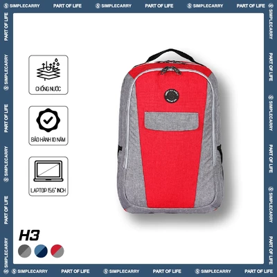 Balo Thời Trang Hàn Quốc SimpleCarry H3 Nhiều Ngăn, Chống Sốc, Có Lưới Thoát Hơi