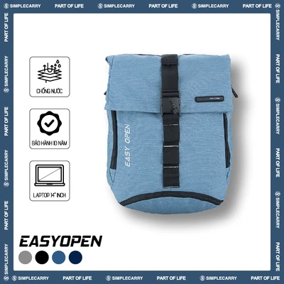 Balo Nam Nữ Hàn Quốc SimpleCarry EasyOpen Có Lưới Thoát Hơi, Dây Khóa Cài