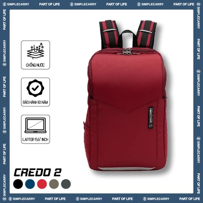 Balo Phong Cách Hàn Quốc SimpleCarry Credo 2 Vải Dạ Quang, Có Lưới Thoát Hơi, Đựng Vừa Laptop 15.6 Inch
