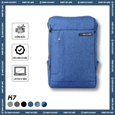 Balo Công Sở & Đi Học Nam Nữ SimpleCarry K7 Thiết Kế Nhiều Ngăn, Túi Hình Hộp, Chống Sốc Tốt
