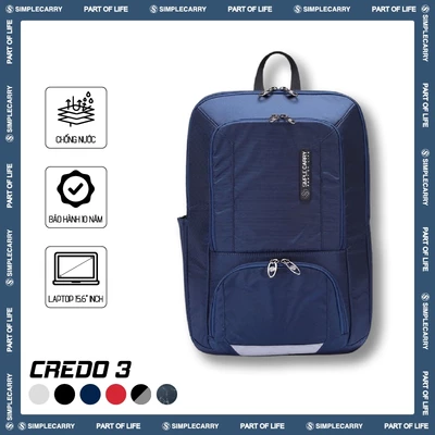Balo Thời Trang Văn Phòng SimpleCarry Credo 3 Nhiều Màu, Đựng Vừa Laptop 15.6 Inch, Vải Dạ Quang