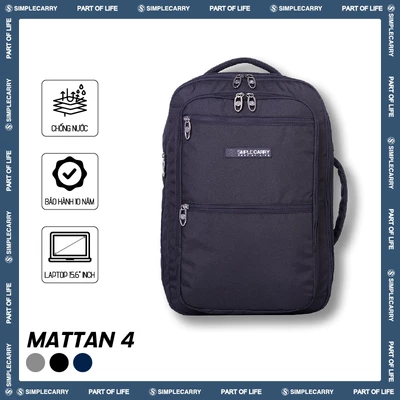 Balo Thời Trang Nam Nữ SimpleCarry Mattan 4 Nhiều Ngăn, Tăng Sức Chứa, Ngăn Giấu Tinh Tế