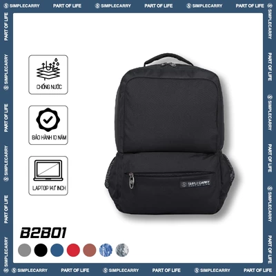 Balo Đi Học & Công Sở SimpleCarry B2B01 Nhiều Ngăn, Chống Sốc, Đựng Vừa Laptop 14.1 Inch