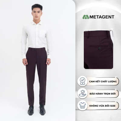 Quần tây nam dáng regular fit Metagent MS 22E3607