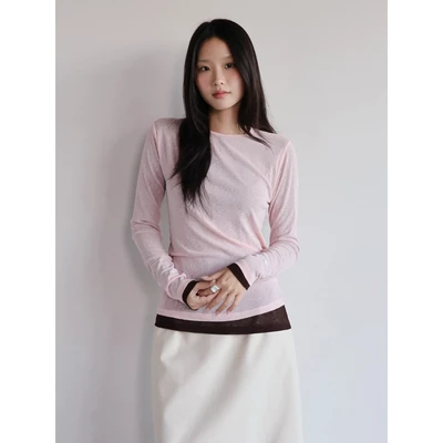 Áo thun dệt kim tay dài 1 lớp 𝐒𝐎𝐌𝐒 | 𝐁𝐮𝐥𝐥𝐲 𝐓𝐨𝐩