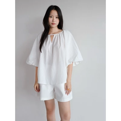 Áo tay lỡ phồng form babydoll | 𝐒𝐎𝐌𝐒 | 𝐎𝐯𝐚𝐥 𝐓𝐨𝐩
