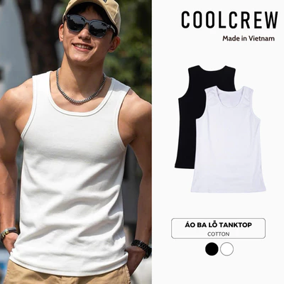 Áo Ba Lỗ Tanktop Nam 𝗖𝗼𝗼𝗹𝗰𝗿𝗲𝘄 Chất Liệu Cotton Ôm Body Tôn Dáng Phong Cách Thể Thao, Năng Động ATK101