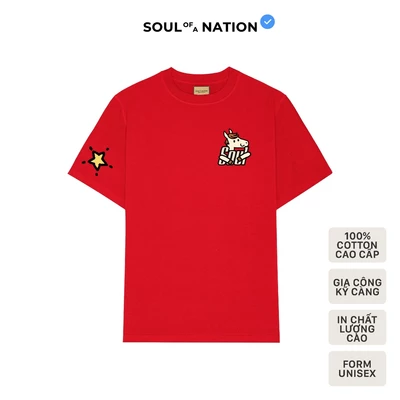 Áo thun unisex NGỰA SOUL in CAO CẤP form basic 100% cotton vải dày, không xù lông SOUL OF A NATION